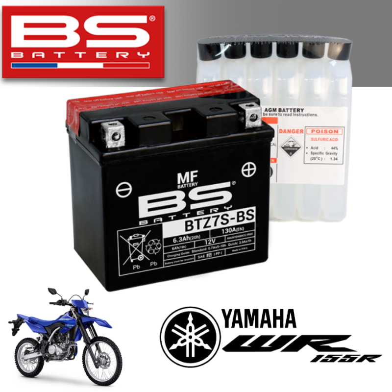 Bình ắc quy BTZ7S - BS dành cho xe YAMAHA WR115R