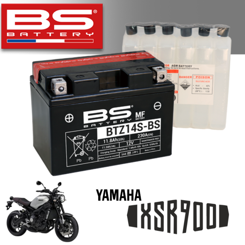 Bình ắc quy BTZ14S - BS dành cho xe YAMAHA XRR900 (2)