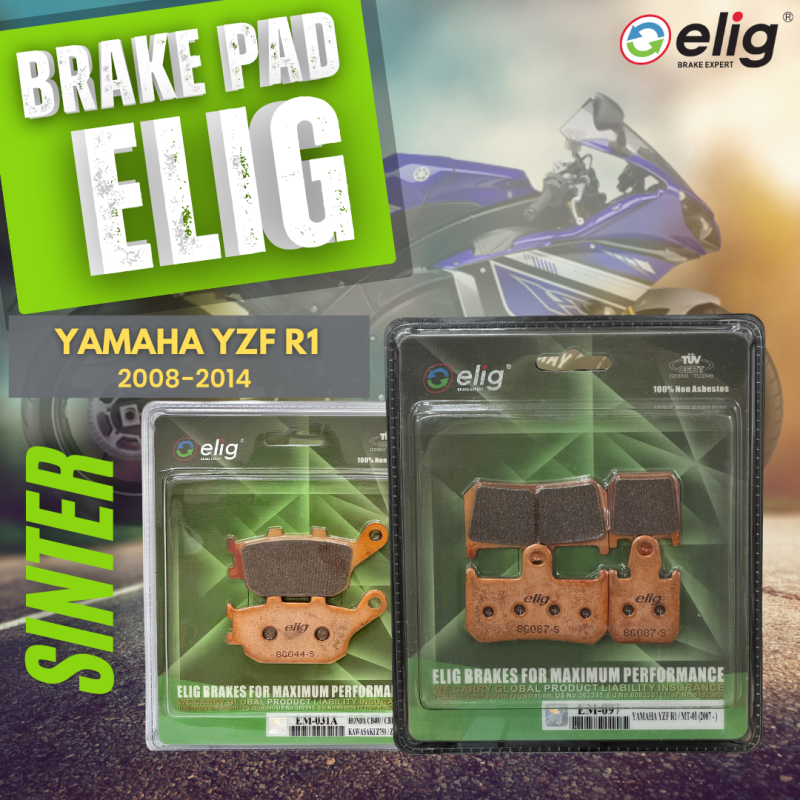 Bố thắng Elig Sinter YAMAHA YZF R1 2008-2014 (Trước EM-097, Sau EM-031A)