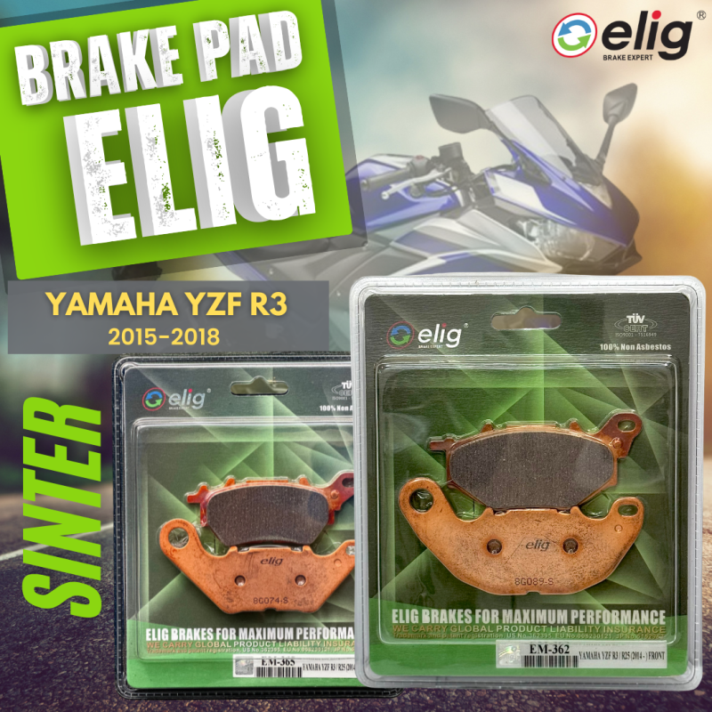 Bố thắng Elig Sinter YAMAHA R03 2015-2023 