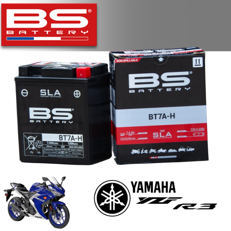 Bình ắc quy BS BT7A-H dành cho YAMAHA YZF R3