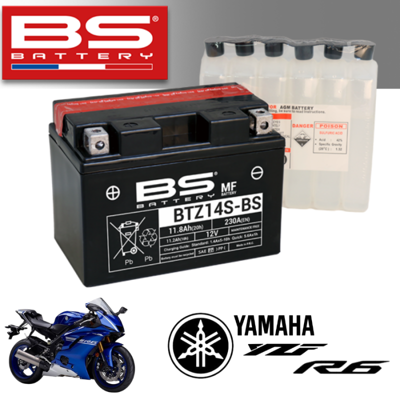 Bình ắc quy BTZ14S - BS dành cho  MV AGUSTA BRUTALE 800RR 