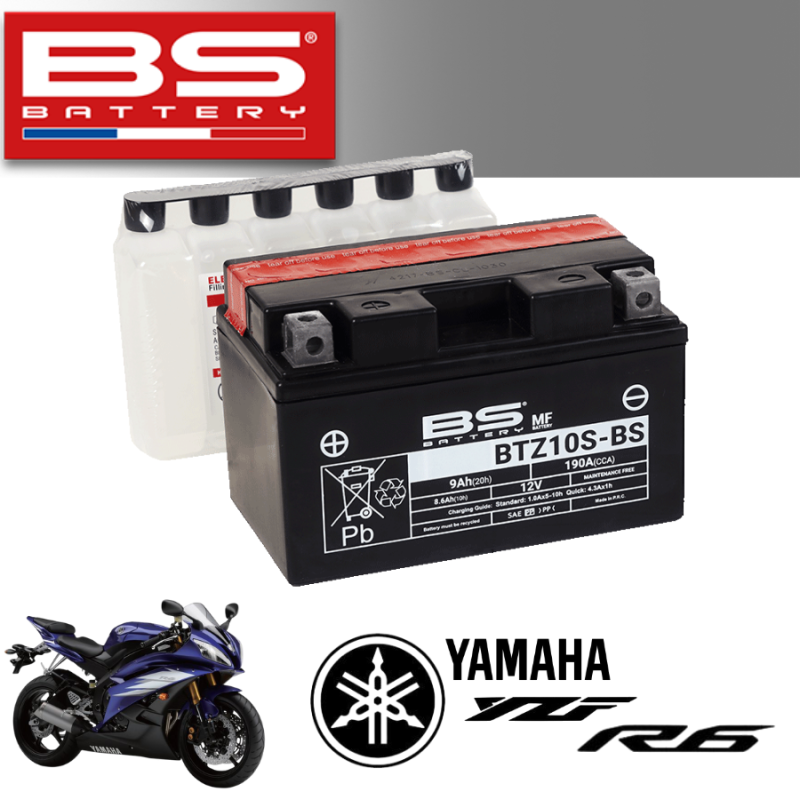 Bình ắc quy  BTZ10S-BS dành cho  YAMAHA YZF R6