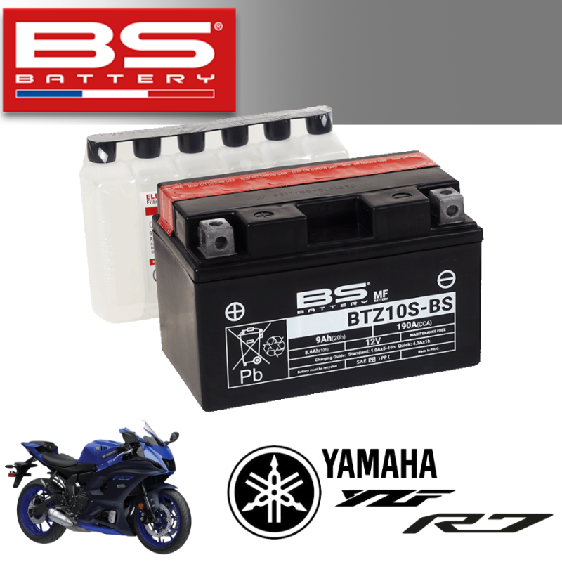 Bình ắc quy  BTZ10S-BS dành cho xe YAMAHA YZF R7