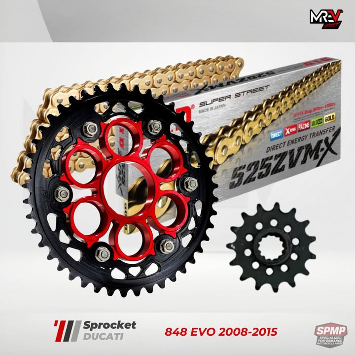 Bộ nhông sên dĩa dành cho xe Ducati 848 EVO đời 2008-2015.